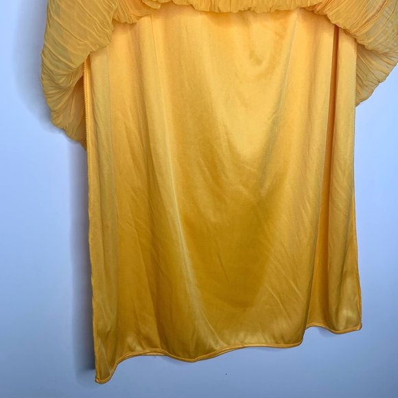 RESCALA Vintage Yellow Pleated Full Length Skirt OS - Picture 8 of 8